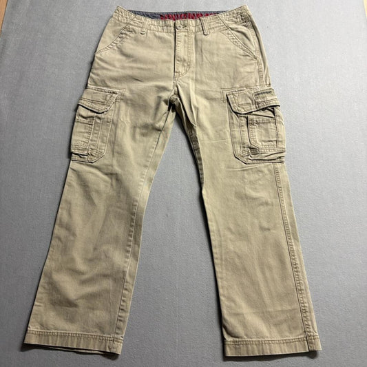 Unionbay Cargo Pants Mens 32x30 Beige Khaki Cotton Utility Multi Pocket