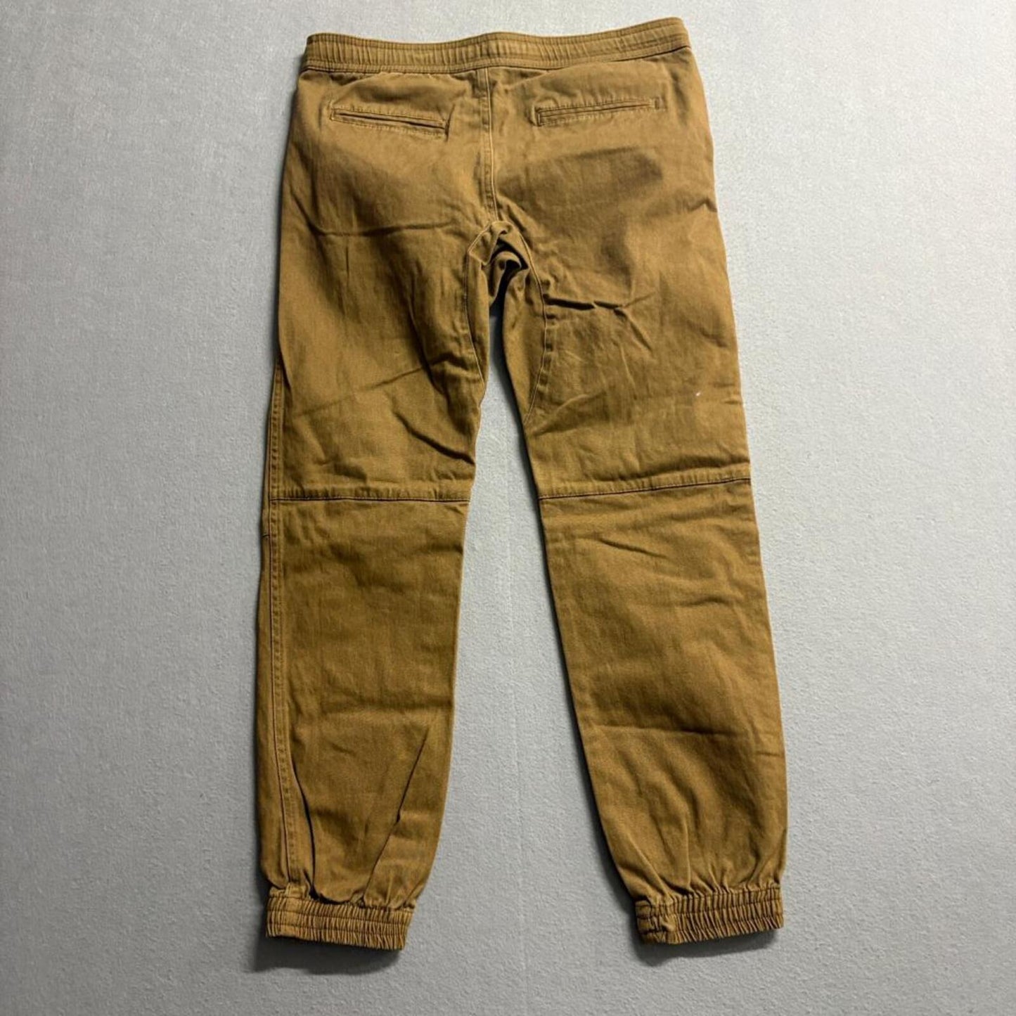 Brooklyn Cloth Jogger Pants Mens Large Brown Cotton Blend Elastic Waist Stretch