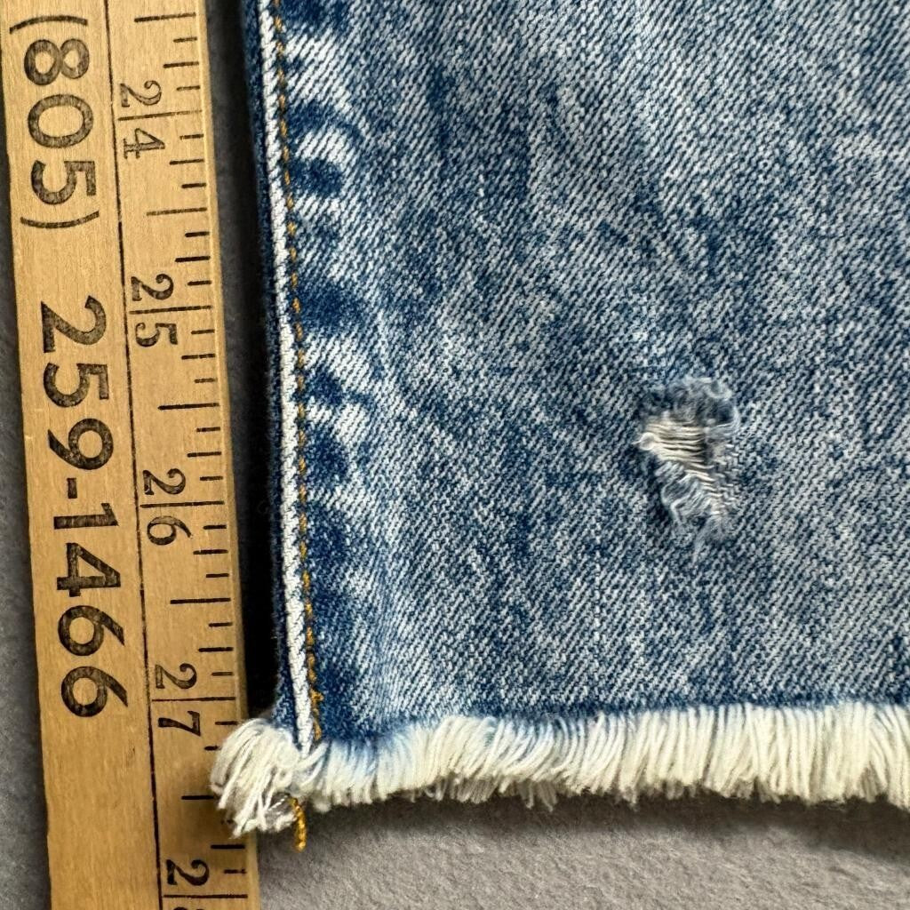 Rewash Vintage Reunion High Rise Distressed Jeans Womens Size 9 Acid Wash Fringe