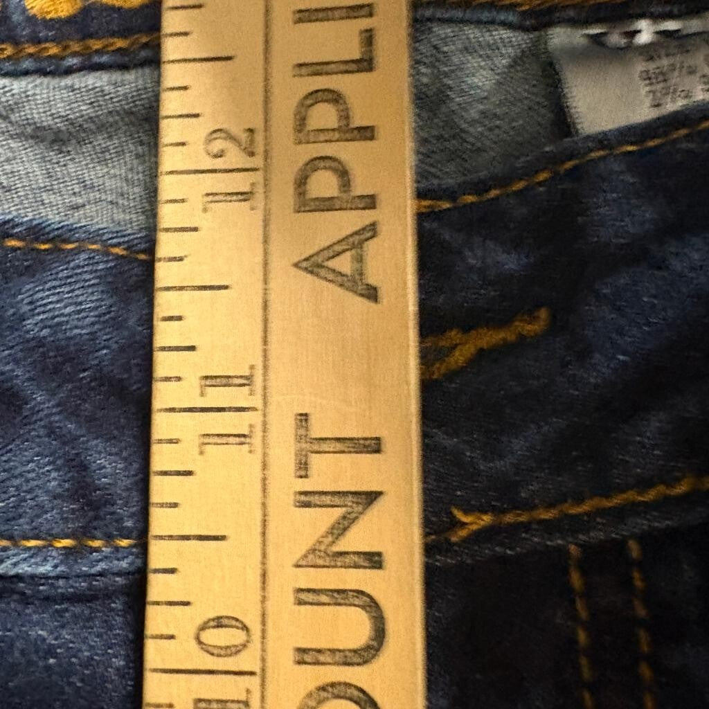 VIP Jeans Womens Size 17 18 Distressed Ripped Skinny Denim Blue Stretch Plus