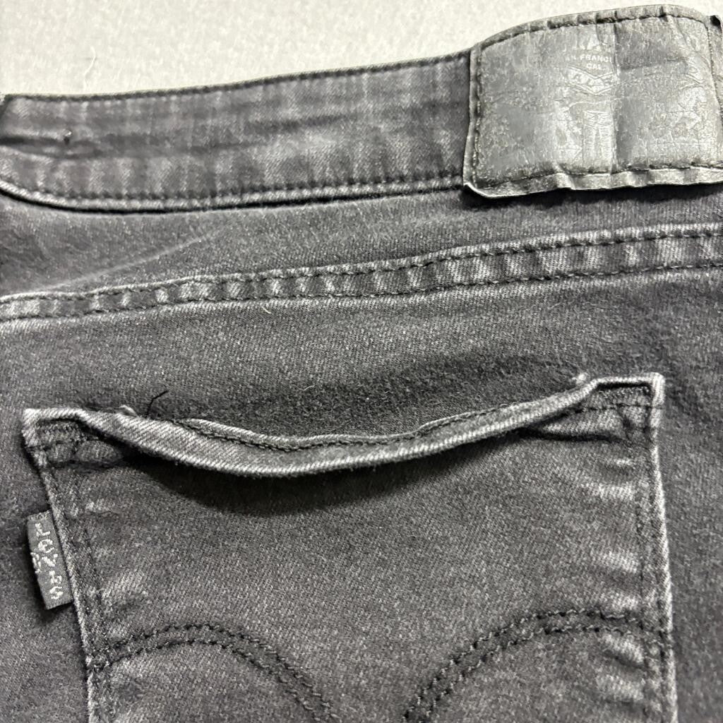 Levis 711 Skinny Jeans Womens W31 L30 Black Denim Stretch Pants
