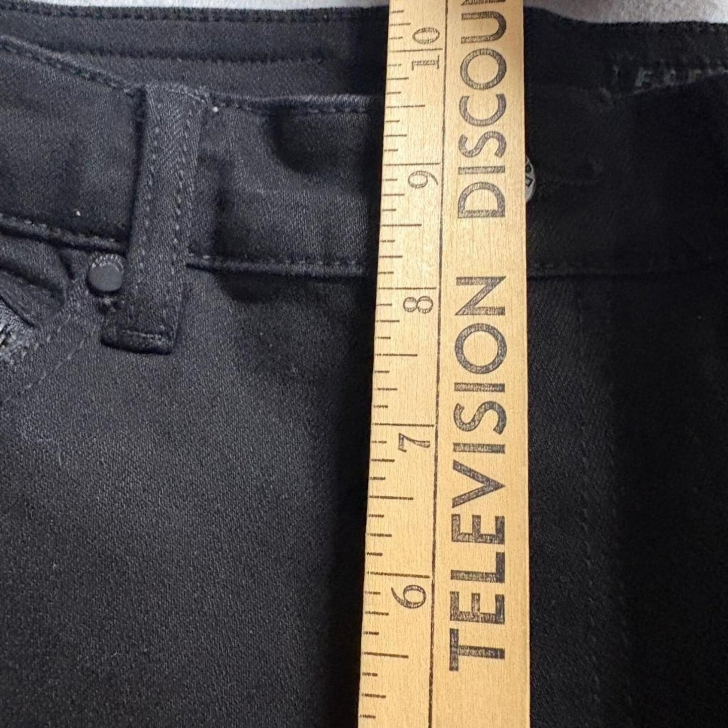 Rockstar Original RSM 225 Hallie Flare Denim Jeans Mens 30 Black Distressed