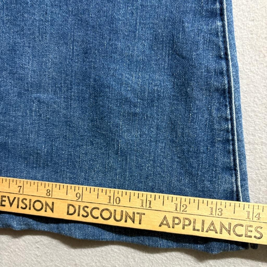Shein Women High Rise Extreme Flare Bell Bottom Jeans Blue Denim Size S 26x31