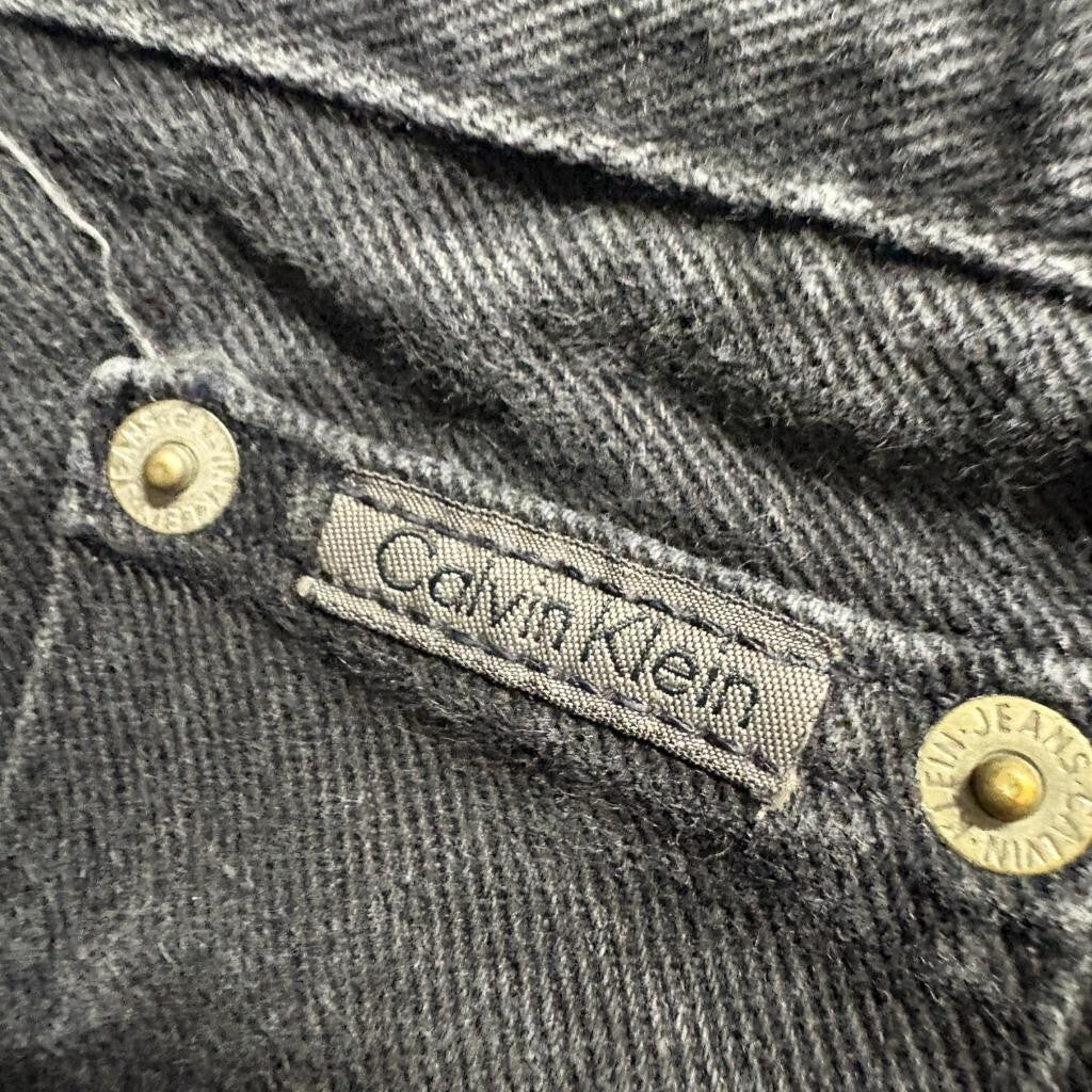 Calvin Klein Jeans Womens 12 Black Denim High Rise Straight Leg Vintage 90s