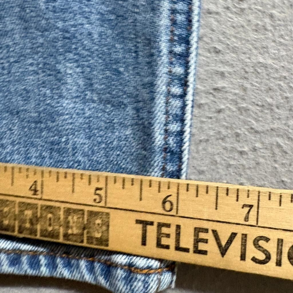 Denim Forum The Yoko High Rise Slim Jeans Womens 27 Blue Denim Button Fly
