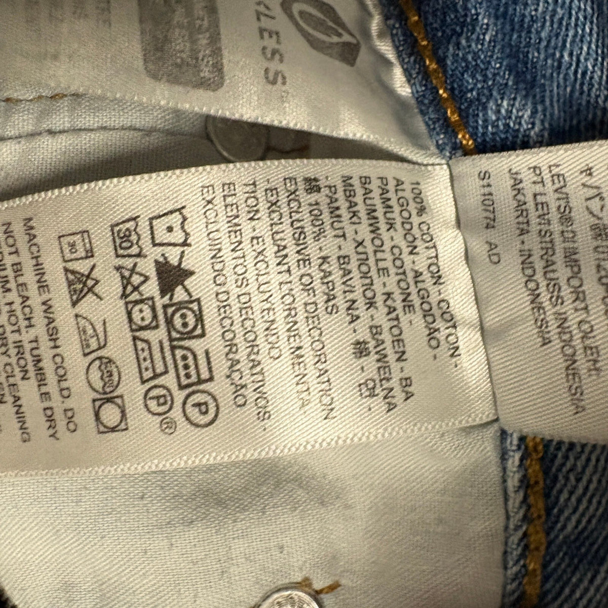 Levi's 501 S Skinny Jeans Womens 26 Distressed Ripped Light Wash Denim Blue