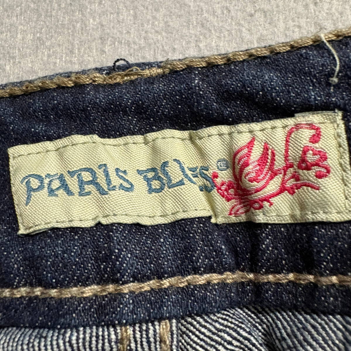 Paris Blues Jeans Womens Size 7 Dark Wash Straight Leg Stretch Denim Blue Pants