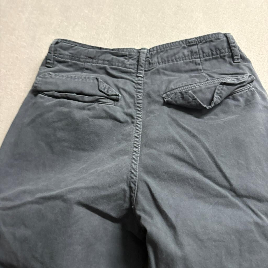 Zara Womens Cargo Pants Size 0 Gray Cotton Wide Leg Utility Pockets Casual