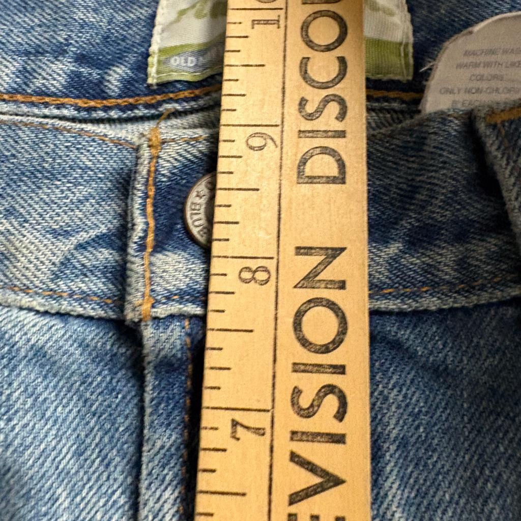Old Navy Flare Jeans Womens Size 8 Blue Denim Low Waist Vintage Y2K 100% Cotton