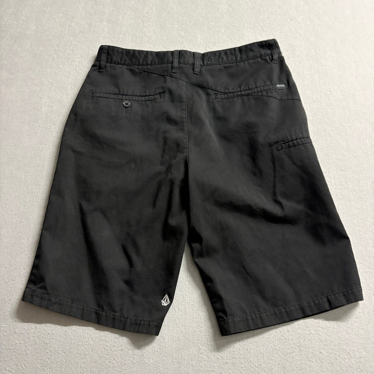 Volcom Stone Corpo Class Chino Shorts Mens 32 Black Cotton Twill Skate Casual