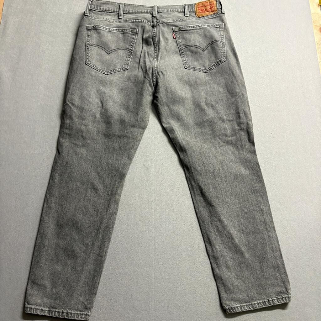 Levis 541 Athletic Taper Jeans Mens 40x32 Gray Distressed Ripped Denim
