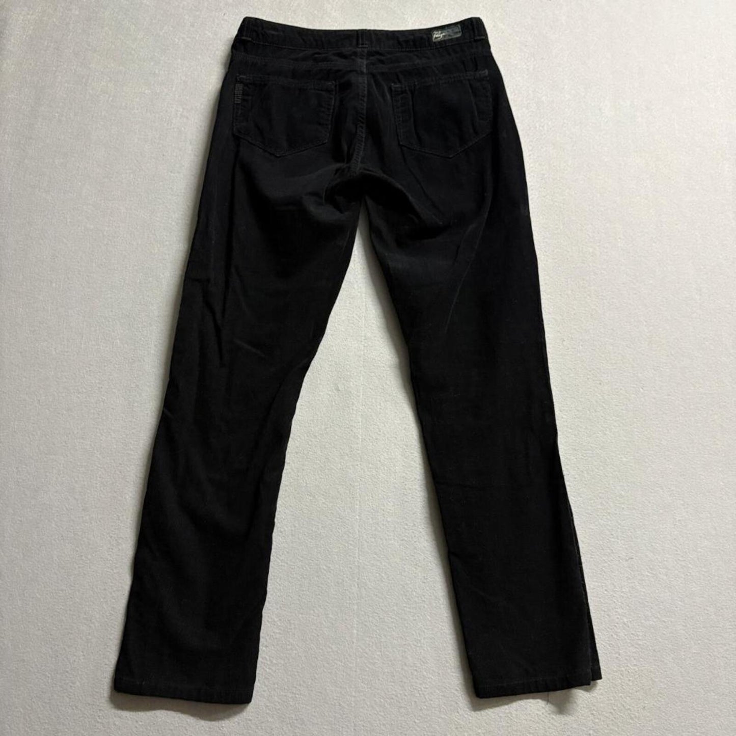 Paige Skyline Straight Corduroy Pants Womens 25 Black Stretch Cord Jeans