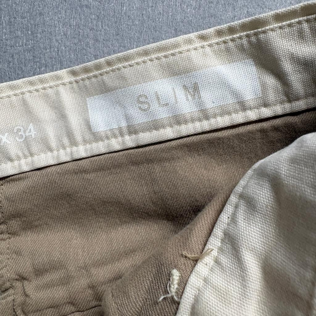 Gap 1969 Slim Fit Chino Pants Mens 30x34 Beige Cotton Twill Khakis