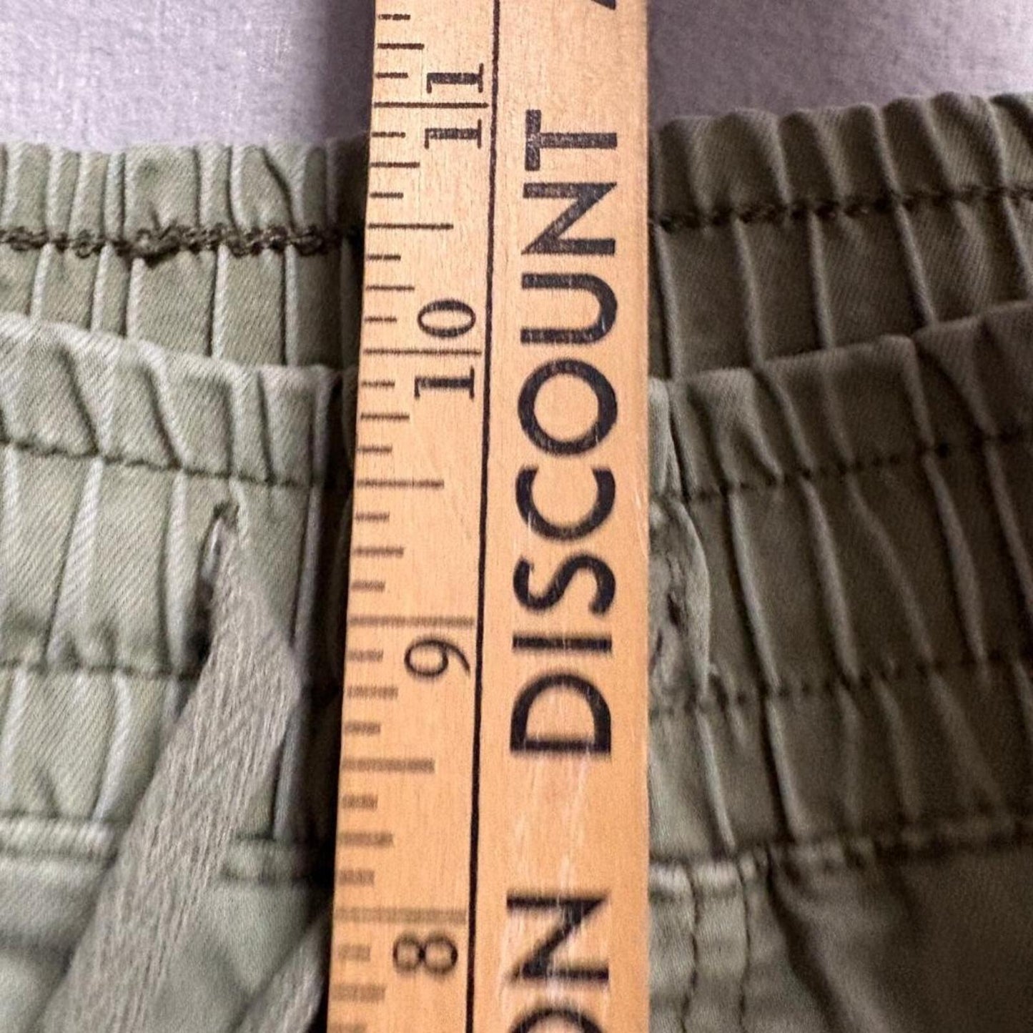 V.I.P. Womens Cargo Jogger Pants Size 7/8 Green Utility Elastic Waist Stretch