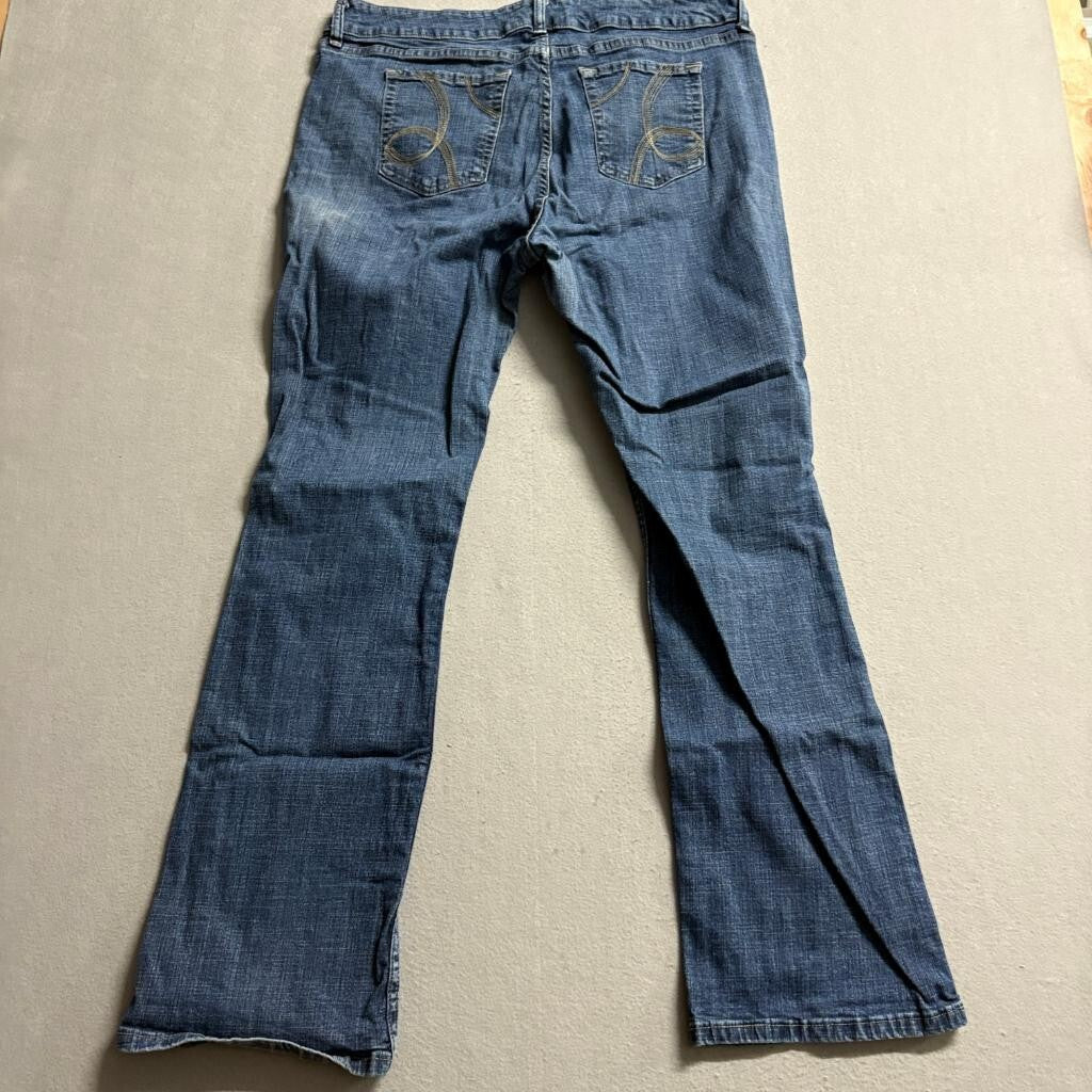 Riders by Lee Mid Rise Bootcut Jeans Womens 16M Blue Denim Stretch