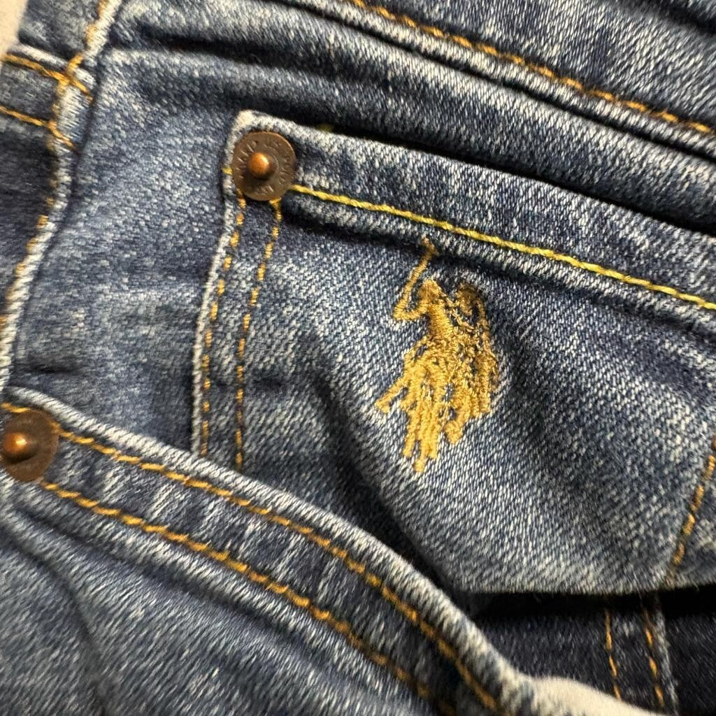 US Polo Assn Womens Jeans Size 30x32 Blue Denim Straight Leg Activate Stretch