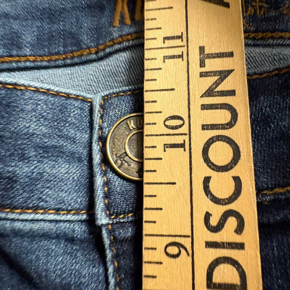 Kut From The Kloth Straight Leg Jeans Womens Size 14 Blue Denim Stretch Pants