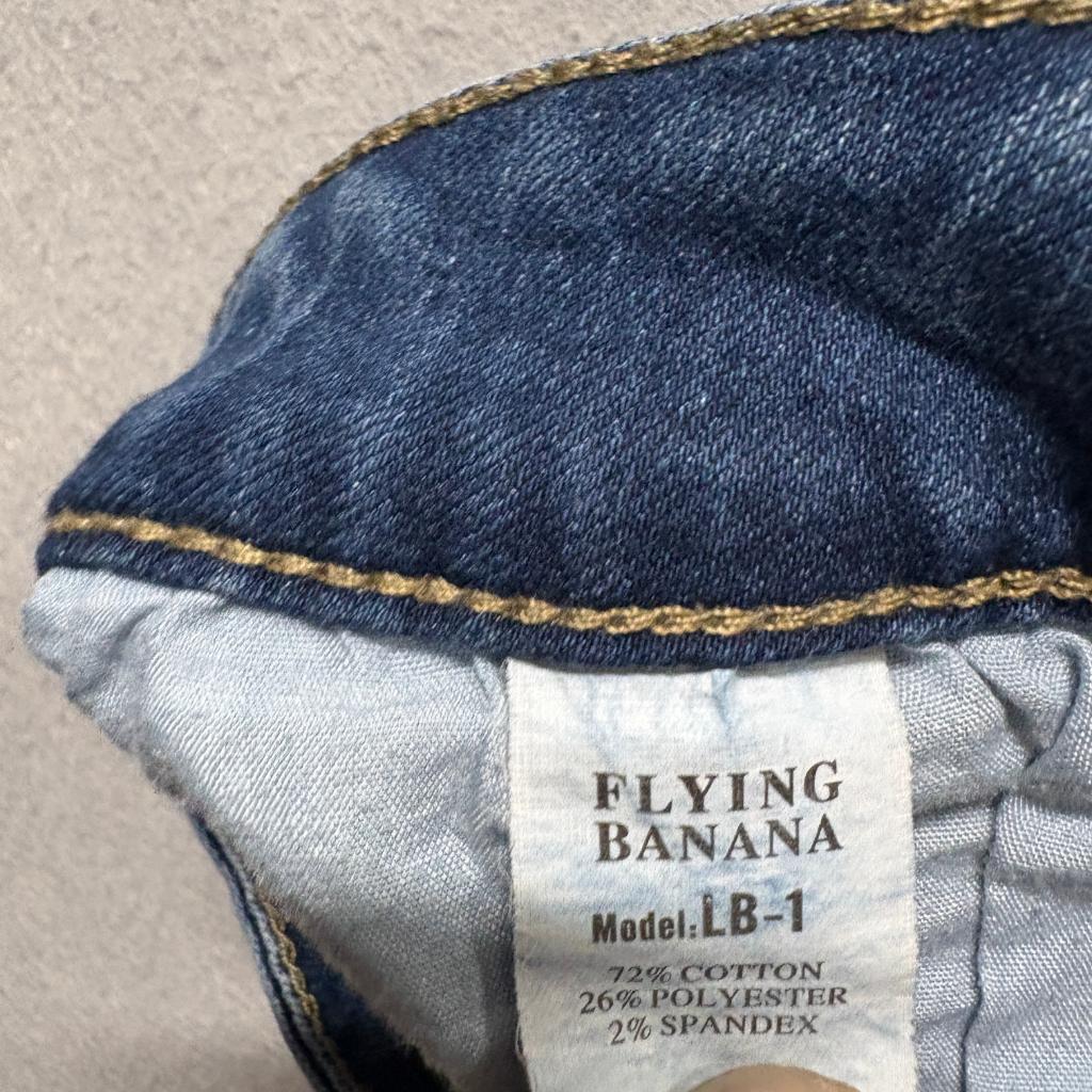 Flying Banana Flare Jeans Womens Size 4S Blue Denim Stretch Bell Bottoms LB-1