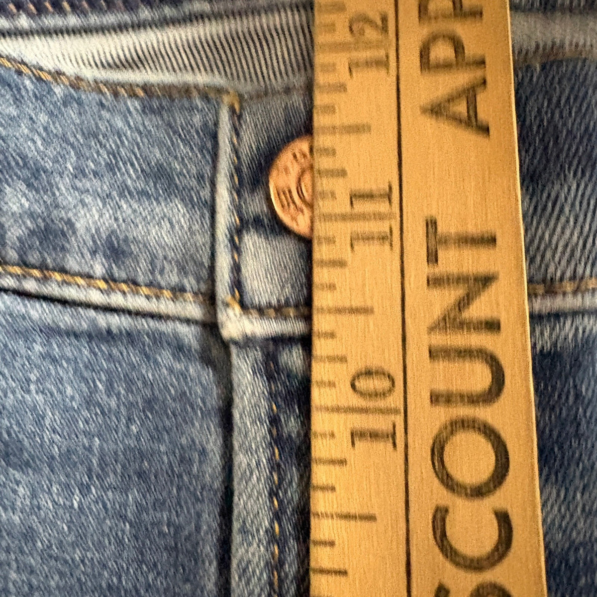 Gap 70s Flare High Rise Jeans Womens 33 16R Blue Denim Stretch Patch Pocket