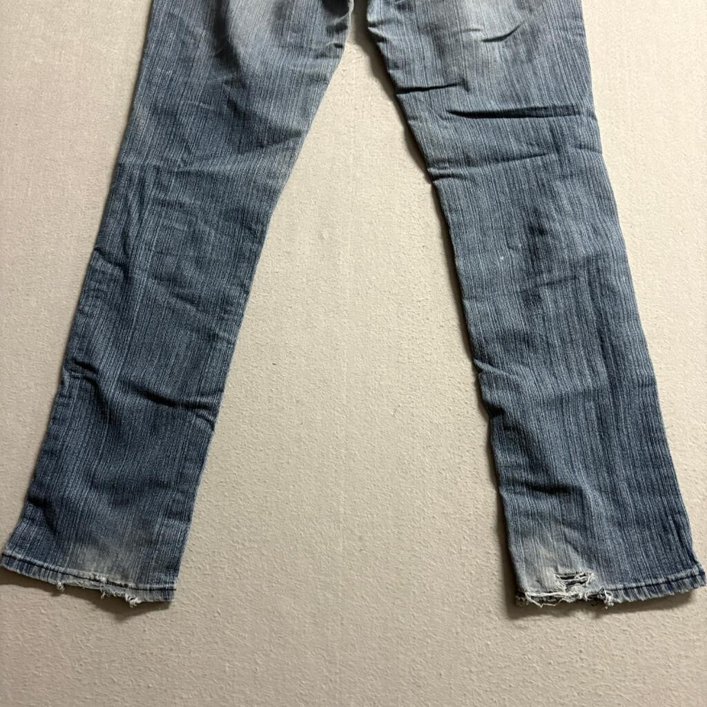 Saza Jeans Womens Size 11 Blue Denim Stretch Straight Leg Low Rise Y2K
