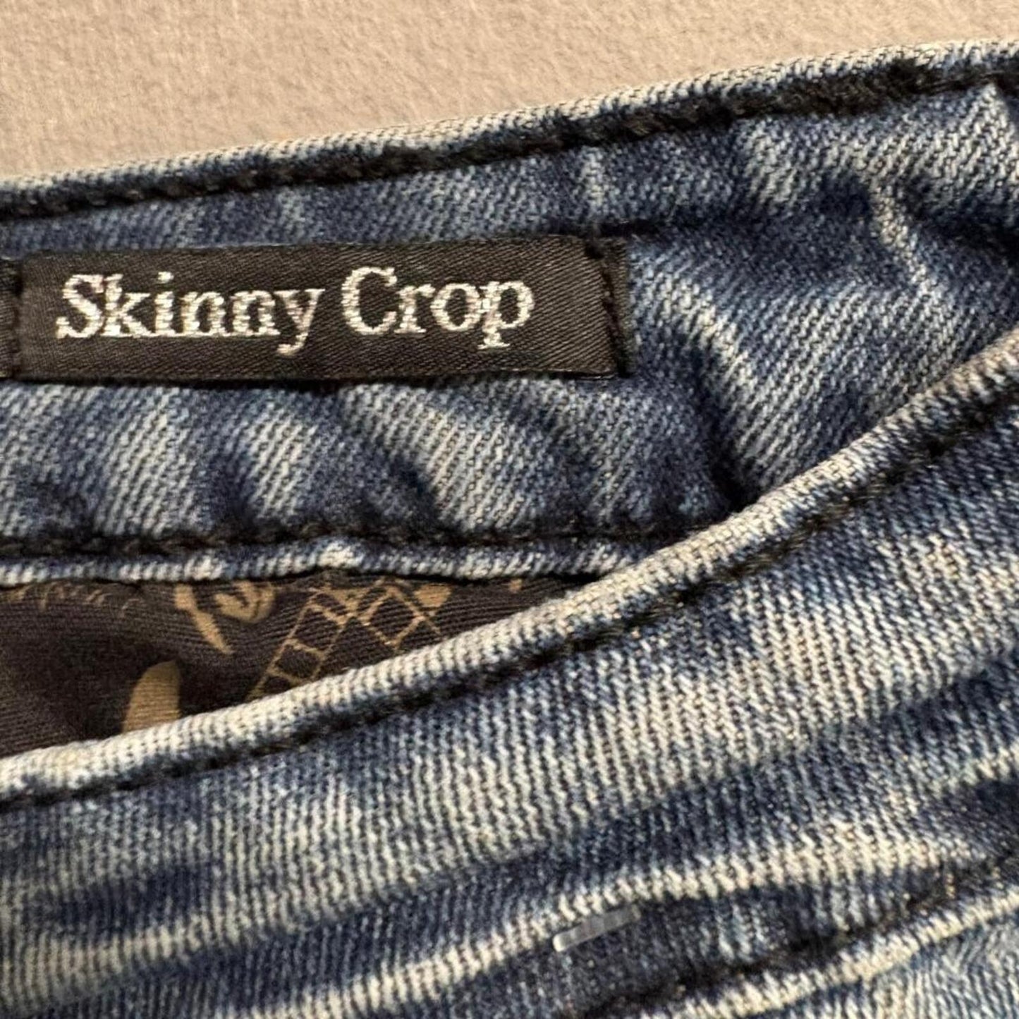 BKE Redux Skinny Crop Jeans Womens Size 30 Blue Denim Distressed Ankle Zip