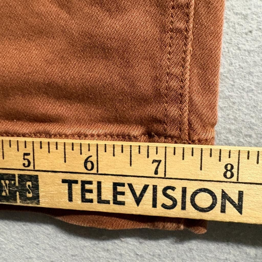 Everlane The Straight Leg Crop Pants Womens 10 Brown Rust High Rise Utility