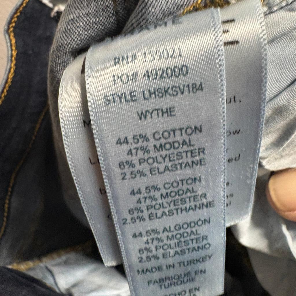 Frame Denim Le High Skinny Jeans Womens 27 Wythe Blue Stretch Ankle Zip
