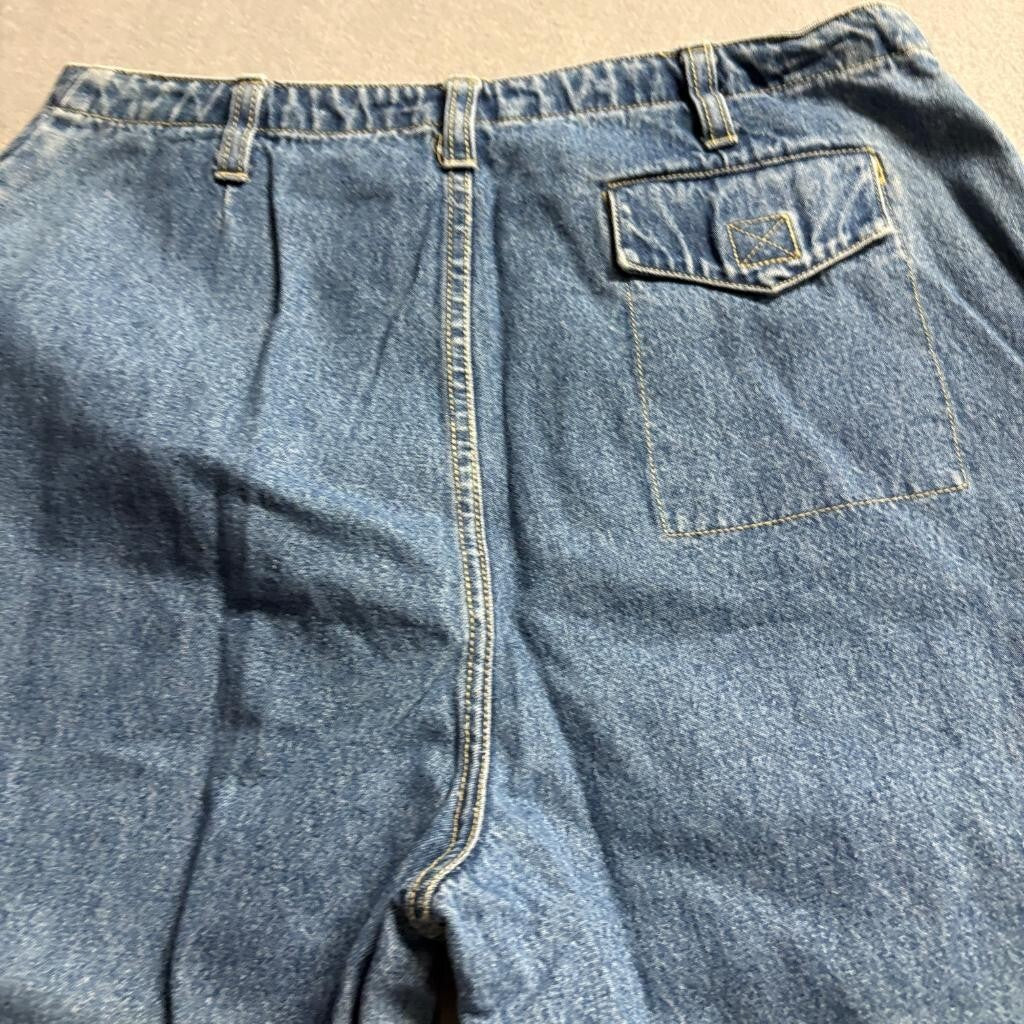 Cherokee Vintage Womens Blue Denim Crop Capri Jeans Size 12 High Rise 100%