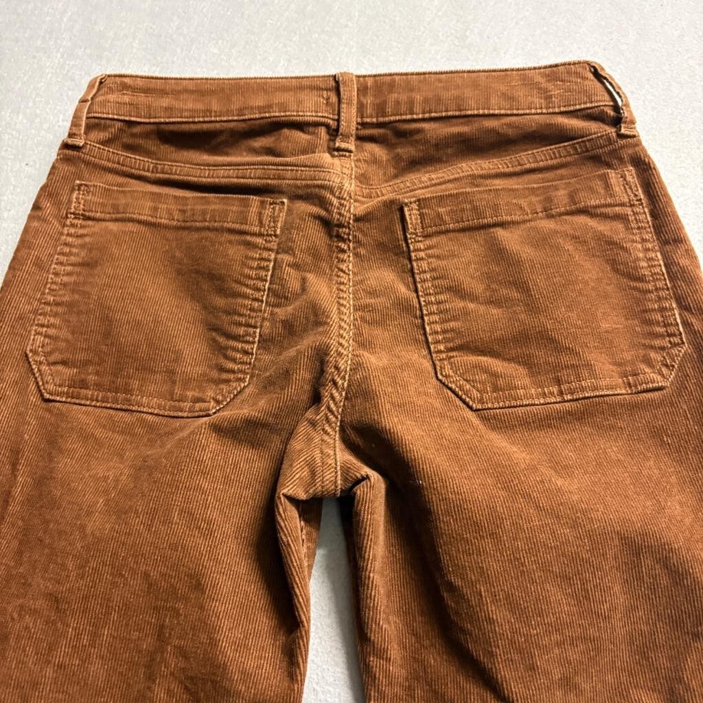 Gap Kids Girls Size 16 Flare High Rise Corduroy Pants Brown Stretch Adjustable