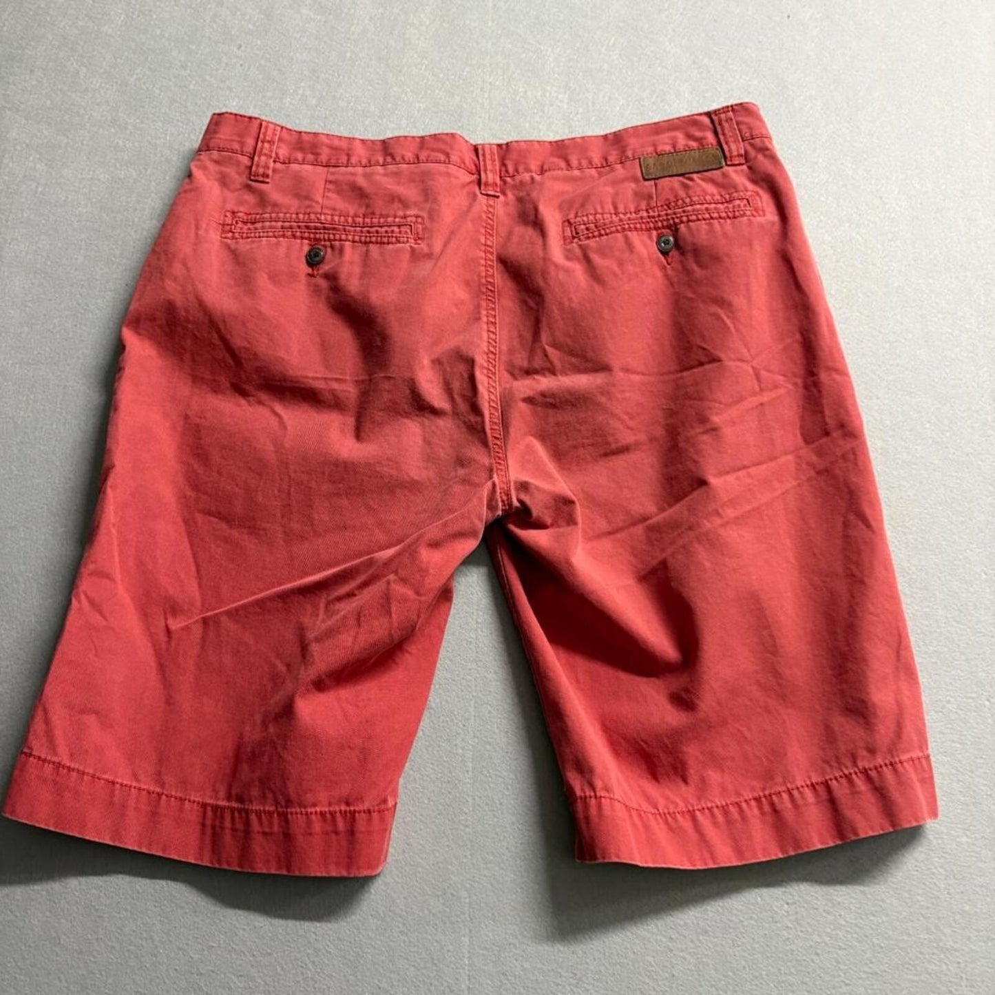 Casa Blanca Rough Denim Wear Mens Chino Shorts Size 36 Red Cotton Casual