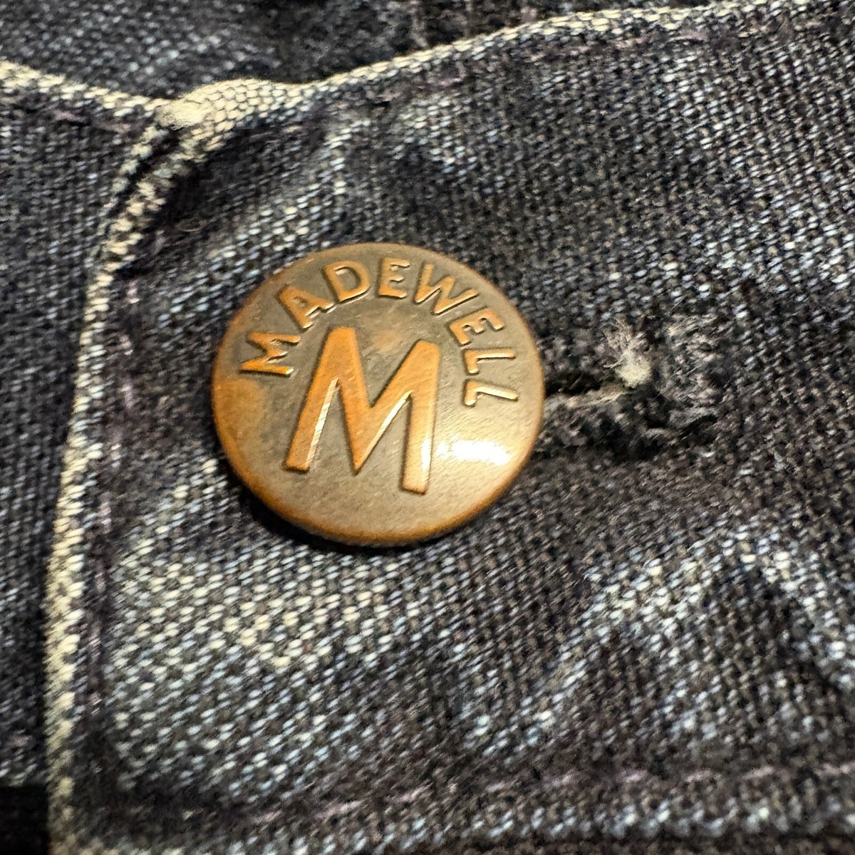 Madewell Workwear Carpenter Jeans Mens Size 31x30 Blue Denim Button Fly 100
