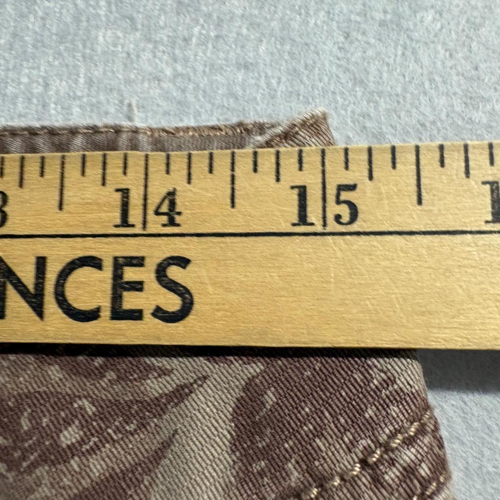 Life is Good Floral Pants Womens 6 Brown Cotton Wide Leg Mid Rise Corduroy
