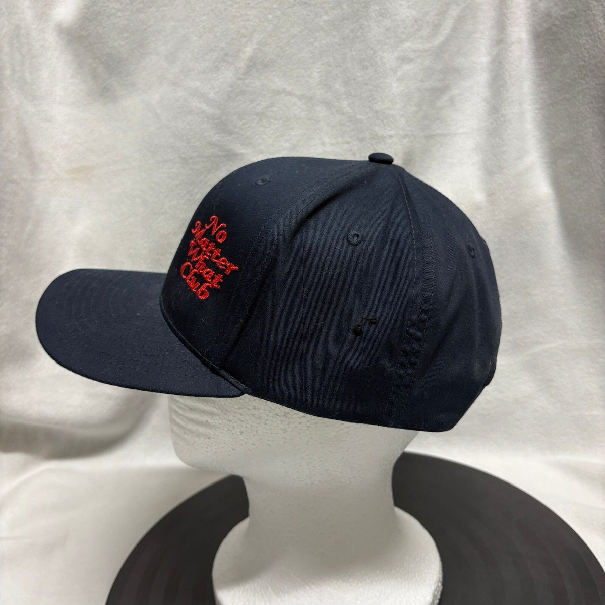 No Matter What Club Christian Cross Snapback Hat Richardson 312 Navy Blue Cap - Photo 5