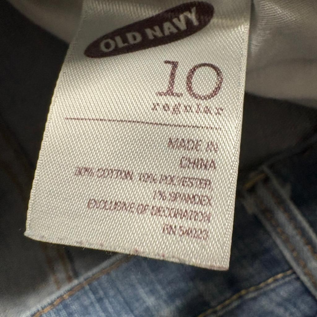 Old Navy The Diva Jeans Womens 10 Blue Denim Straight Leg Mid Rise Stretch