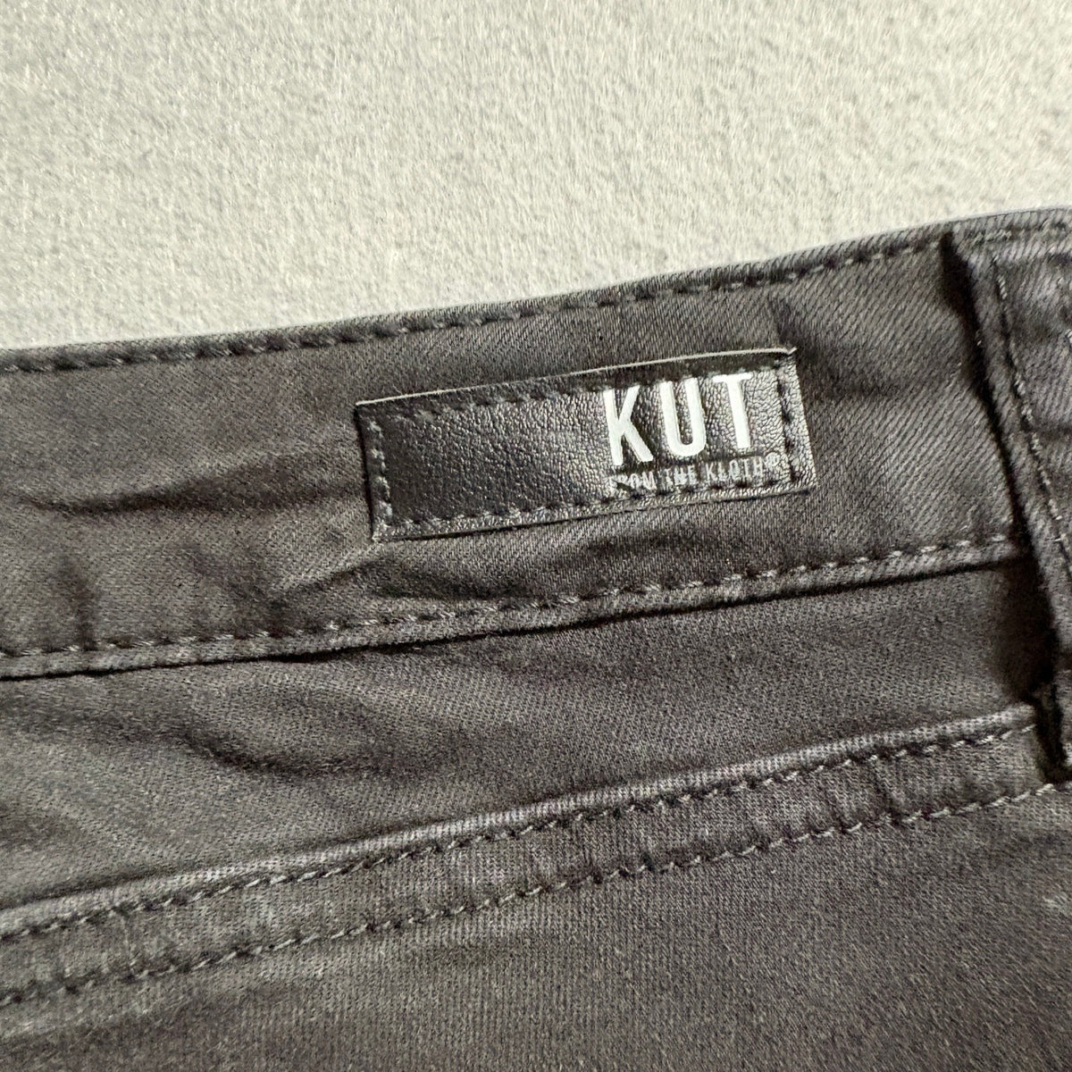 Kut From The Kloth Donna High Rise Ankle Skinny Jeans Womens 14P Black Raw Hem