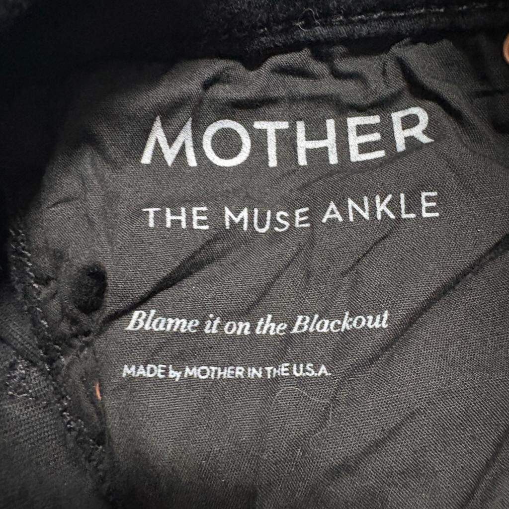 Mother The Muse Ankle Jeans Womens 24 Blame It On The Blackout Tie Dye Skinny