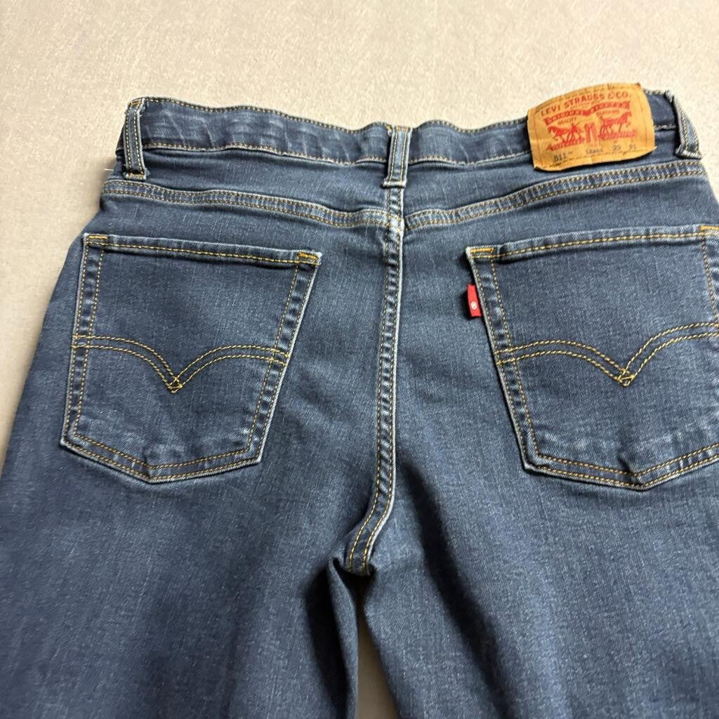 Levi's 511 Slim Jeans Boys Size 18 Reg Blue Denim Adjustable Waist 29x31