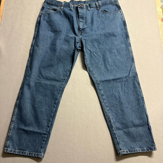 Rustler Classic Mens Jeans 44x30 Blue Denim Relaxed Fit Straight Leg NWT