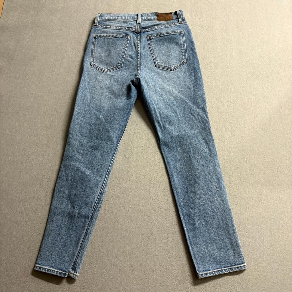 Denim Forum The Yoko High Rise Slim Jeans Womens 27 Blue Denim Button Fly