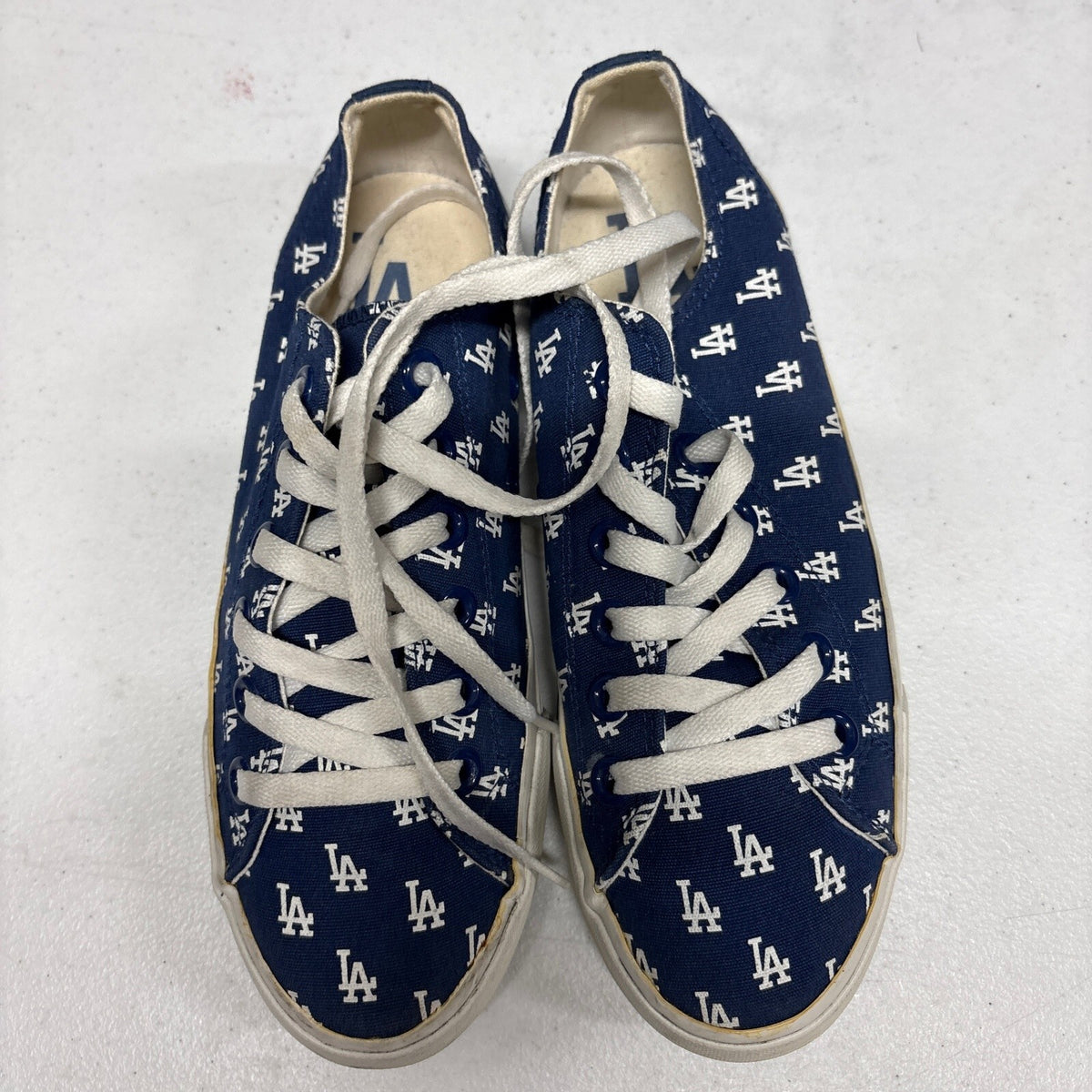 Los Angeles Dodgers Row One Canvas Shoes Womens 6.5 Mens 5 Blue MLB Sneakers