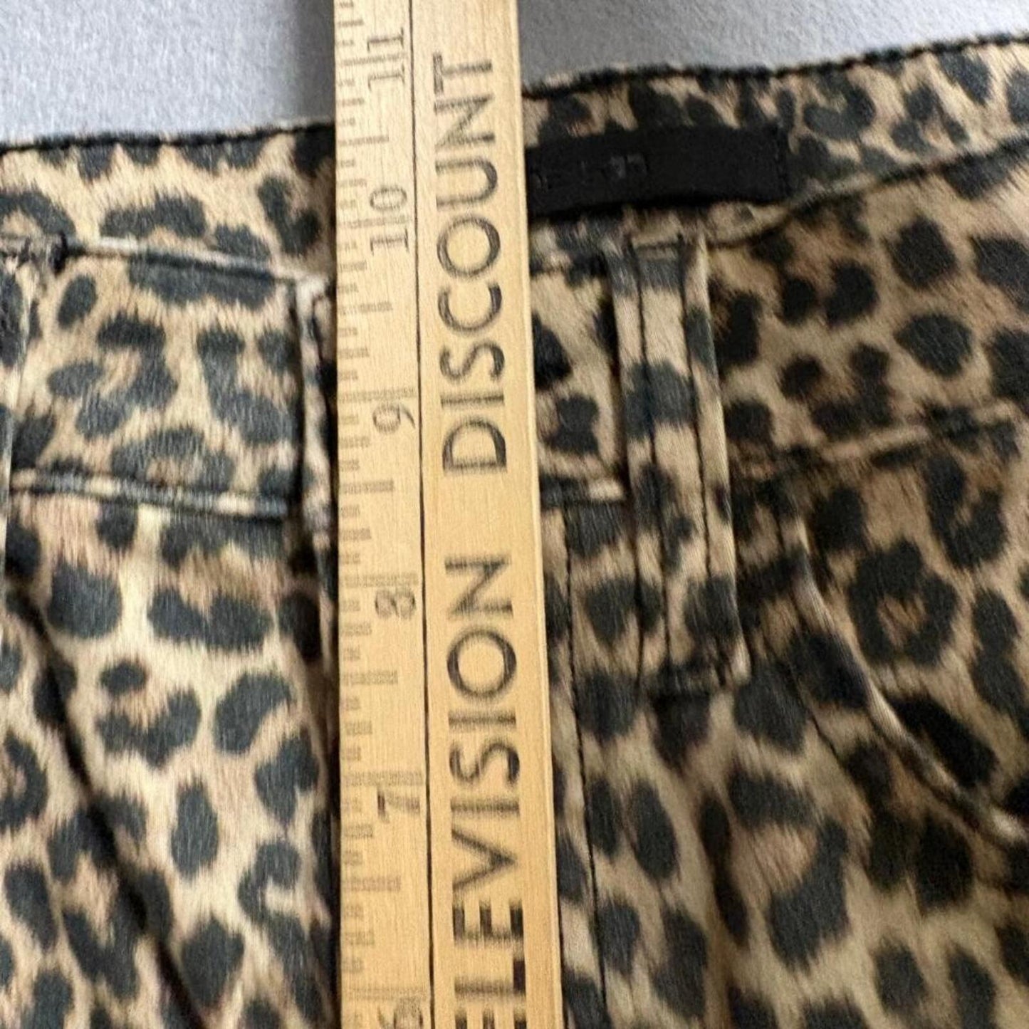 Joe's Jeans The Callie High Rise Cropped Boot Leopard Print Denim Pants Size 25