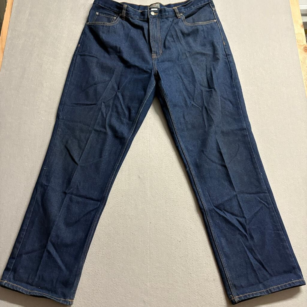 David Taylor Collection Mens Jeans 40x32 Dark Wash Blue Denim Straight Leg