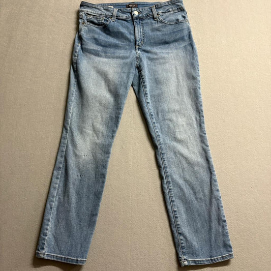 NYDJ Alina Ankle Jeans Womens 10 Blue Denim Lift Tuck Slimming Stretch Pants
