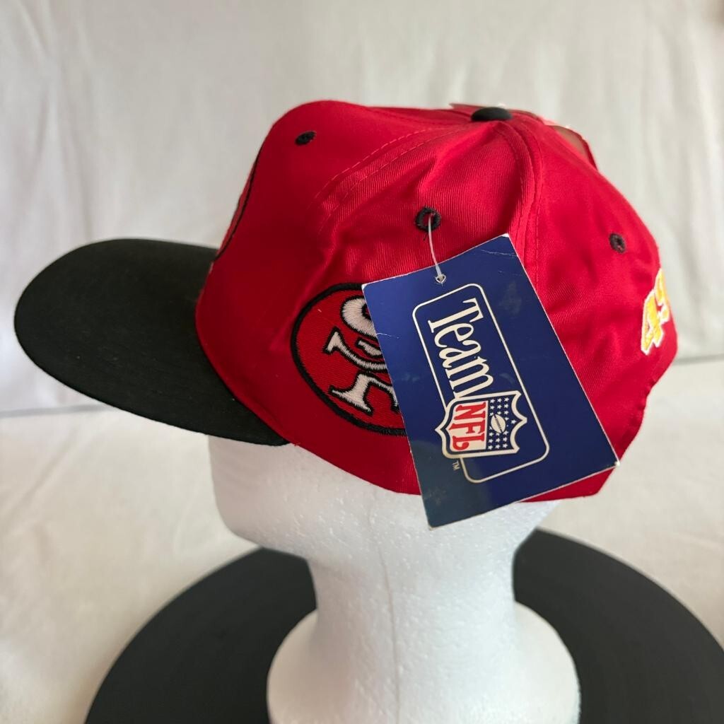 Vintage San Francisco 49ers Snapback Hat Youth Red Black Cap Team NFL NWT