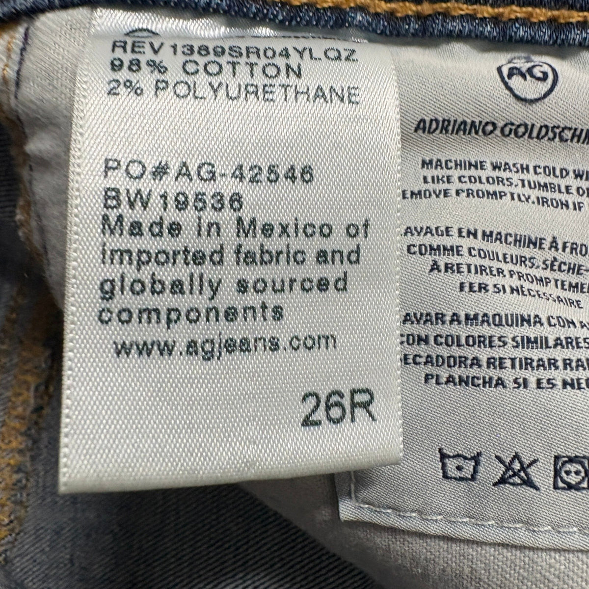 AG Adriano Goldschmied The Legging Ankle Jeans Womens 26R Blue Distressed Skinny