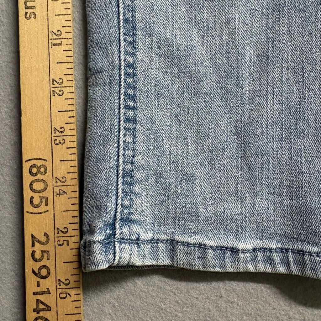 Democracy Ab Technology Jeans Womens 6 Light Wash Stretch Straight Leg Blue