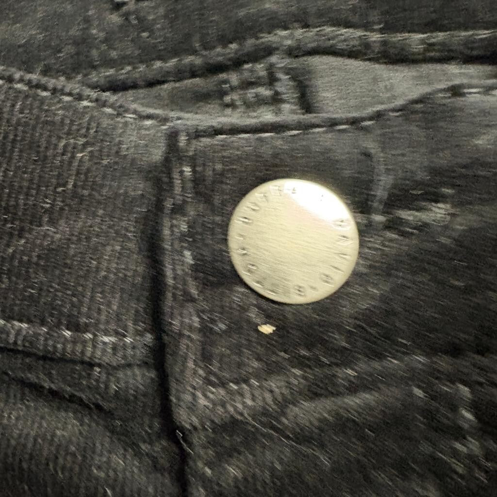 Buffalo David Bitton Nyla Corduroy Pants Womens 6/28 Black Straight Leg Stretch