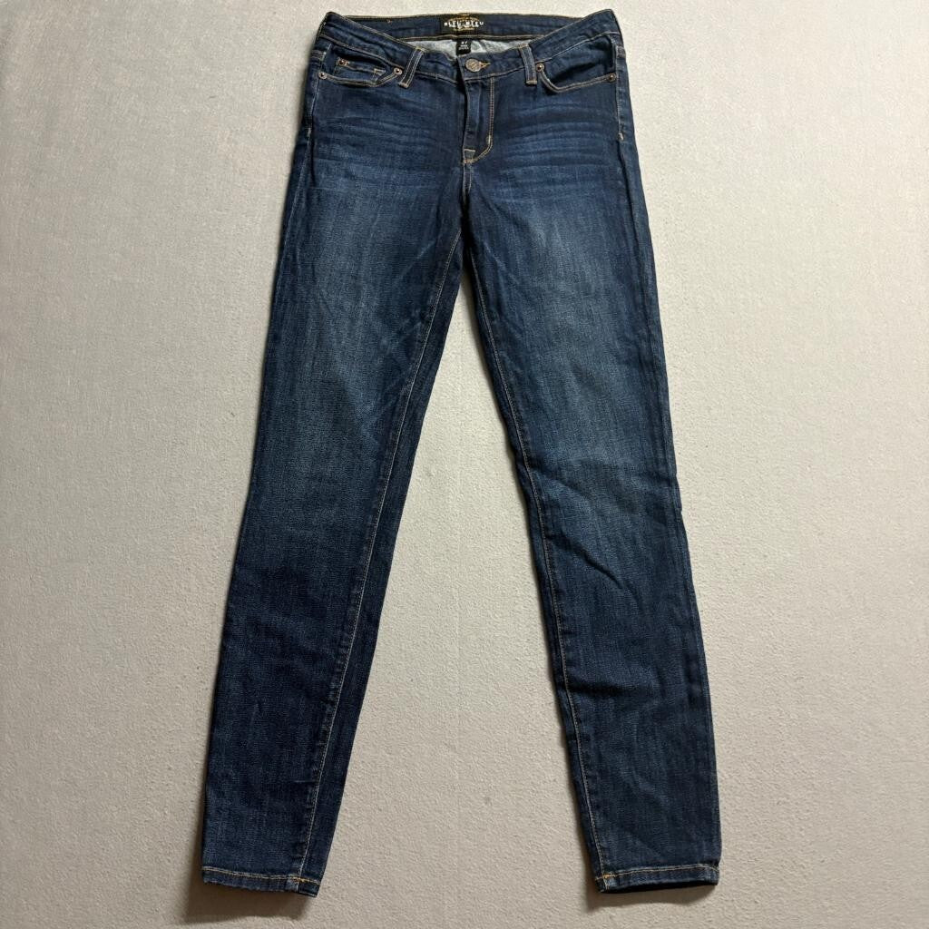 Bleu Bleu Jeans Womens 27 Skinny Dark Wash Denim Made in USA Stretch Blue