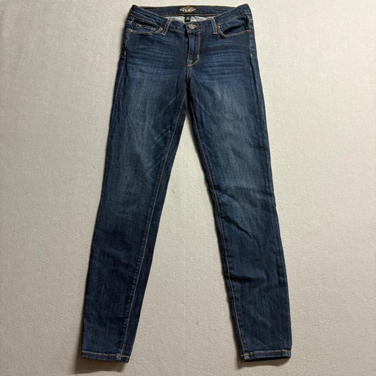 Bleu Bleu Jeans Womens 27 Skinny Dark Wash Denim Made in USA Stretch Blue