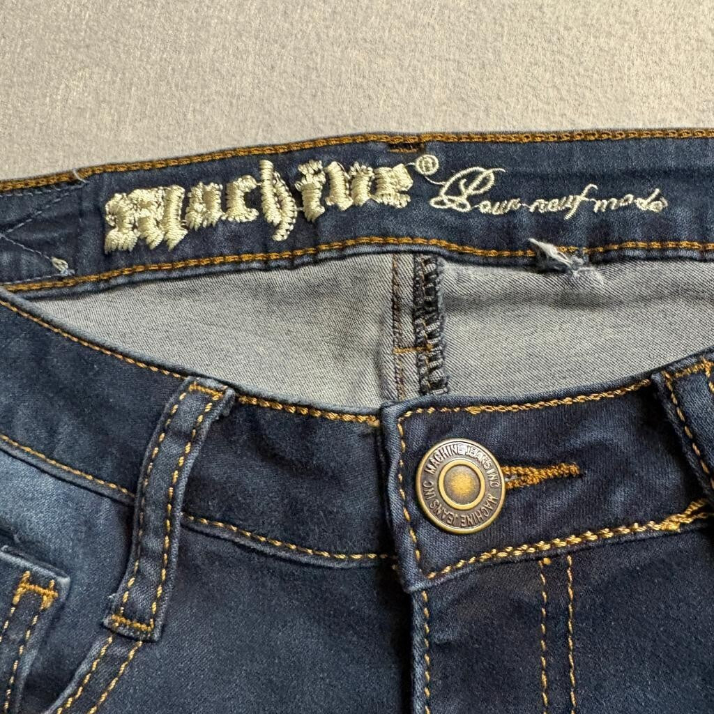 Machine Nouvelle Mode Skinny Jeans Womens 27 Dark Wash Stretch Denim Blue